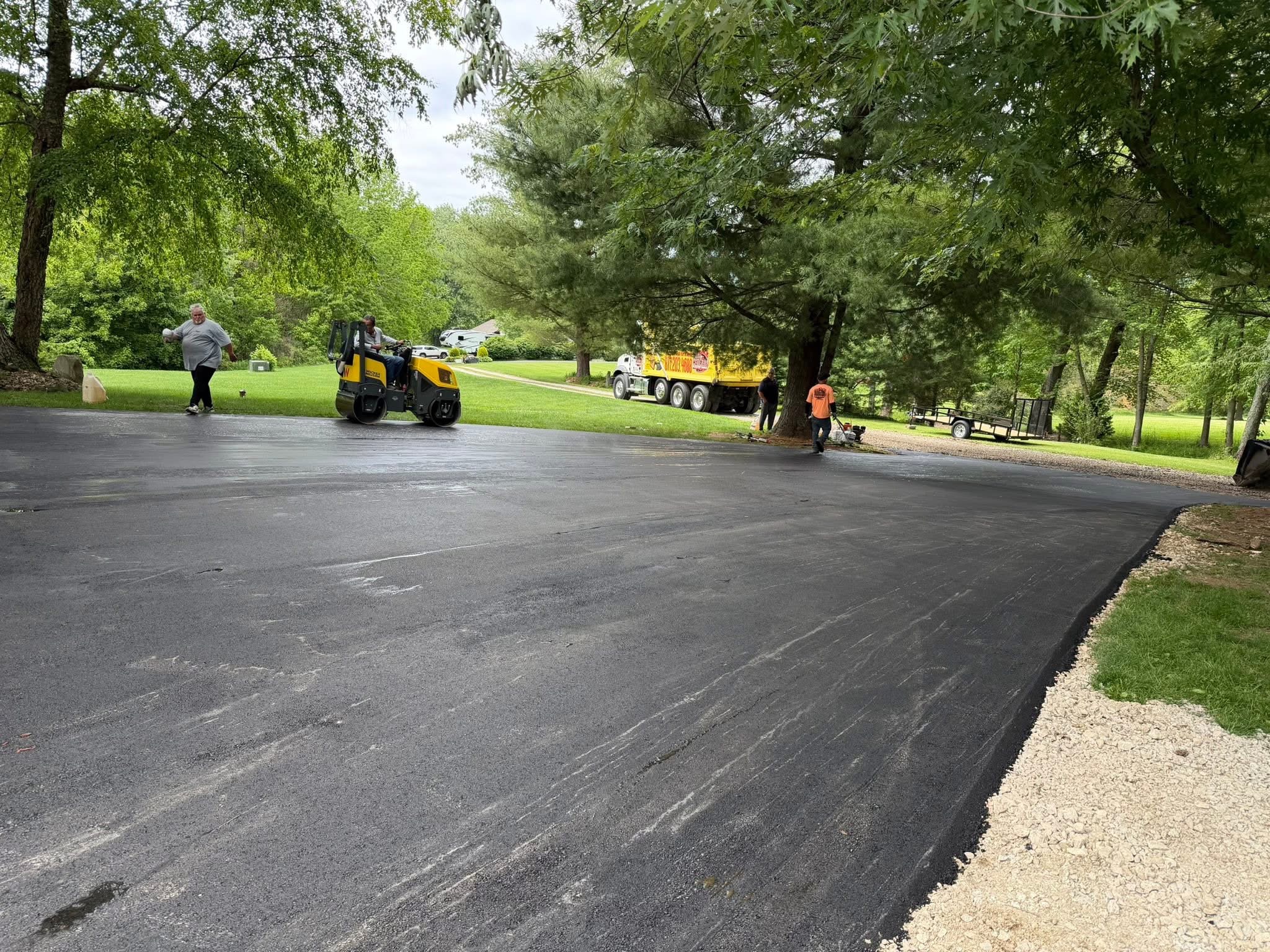 New asphalt driveway installation in O'Fallon, MO
