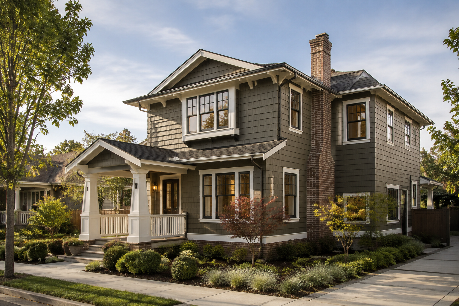 Two-story craftsman-style home exterior