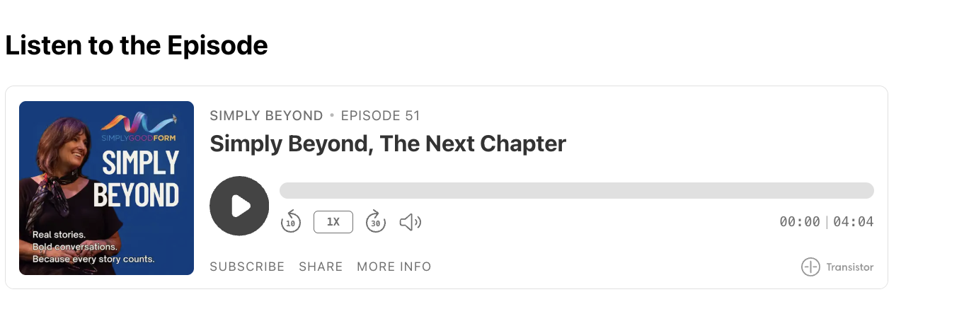 Simply Beyond The Next Chapter podcast player