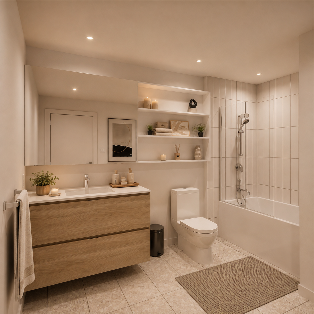 Contemporary bathroom in a Les Loges unit
