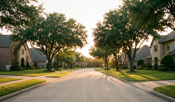 Northwest Houston luxury home at golden hour