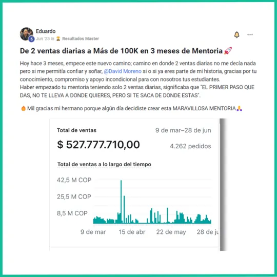 Captura de resultados de un estudiante