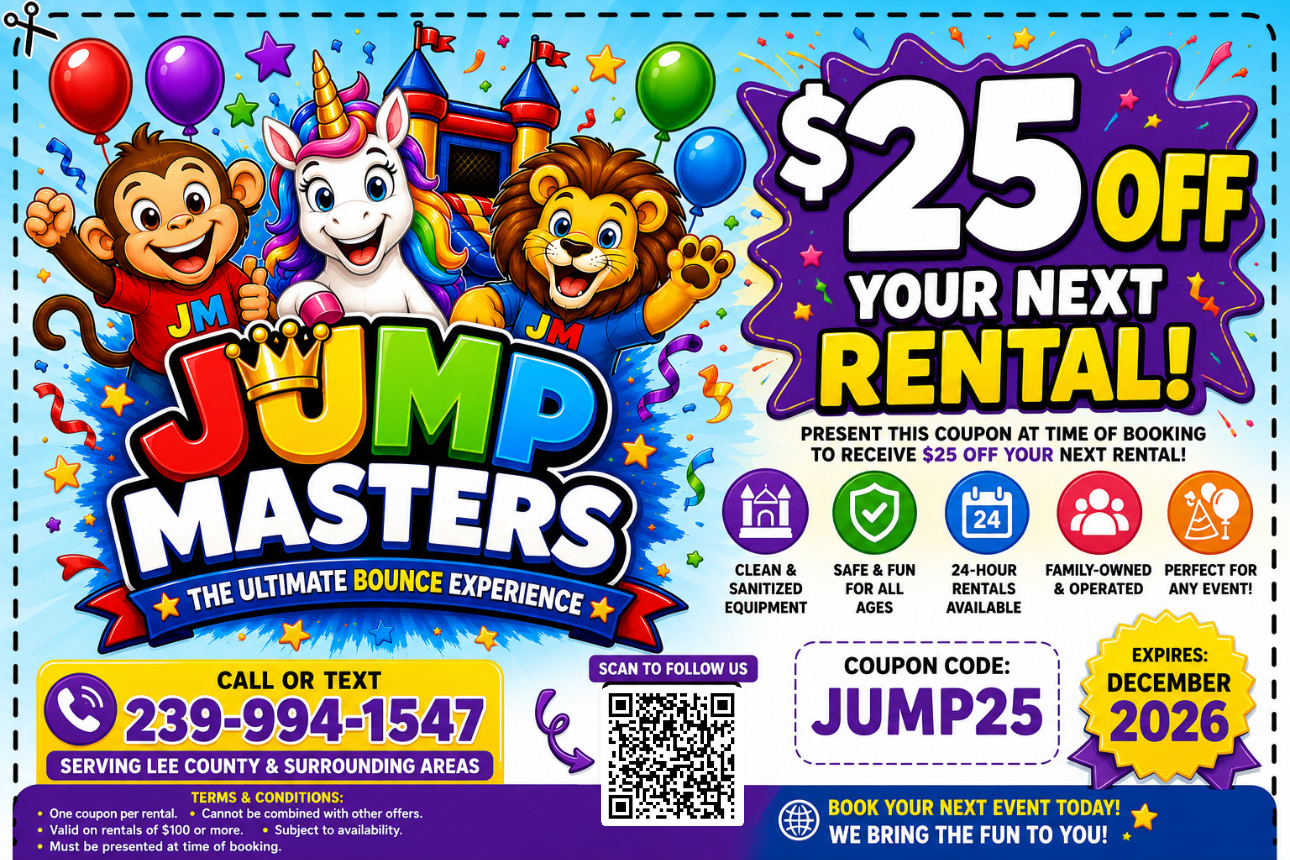 Jump Masters $25 Off Coupon