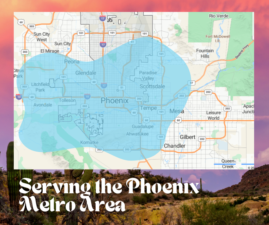 Map Showing Phoenix Scottsdale Area
