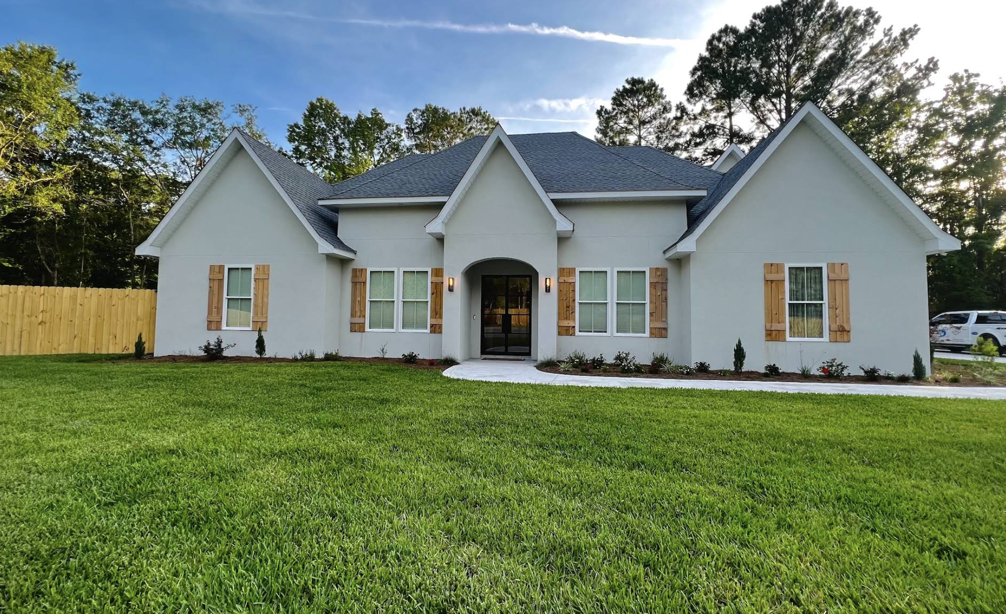 Coastal residence custom home exterior with luxury architecture