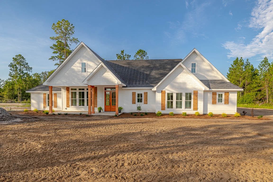 Luxury custom home exterior showcasing premium architecture and design