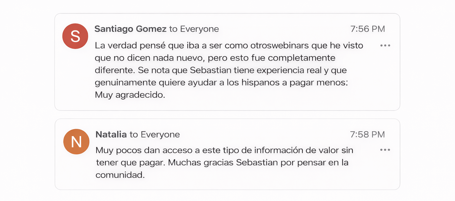 Reacción del chat en vivo