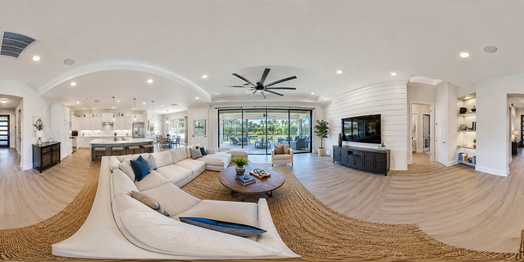 Interactive 360 degree virtual tour of a home