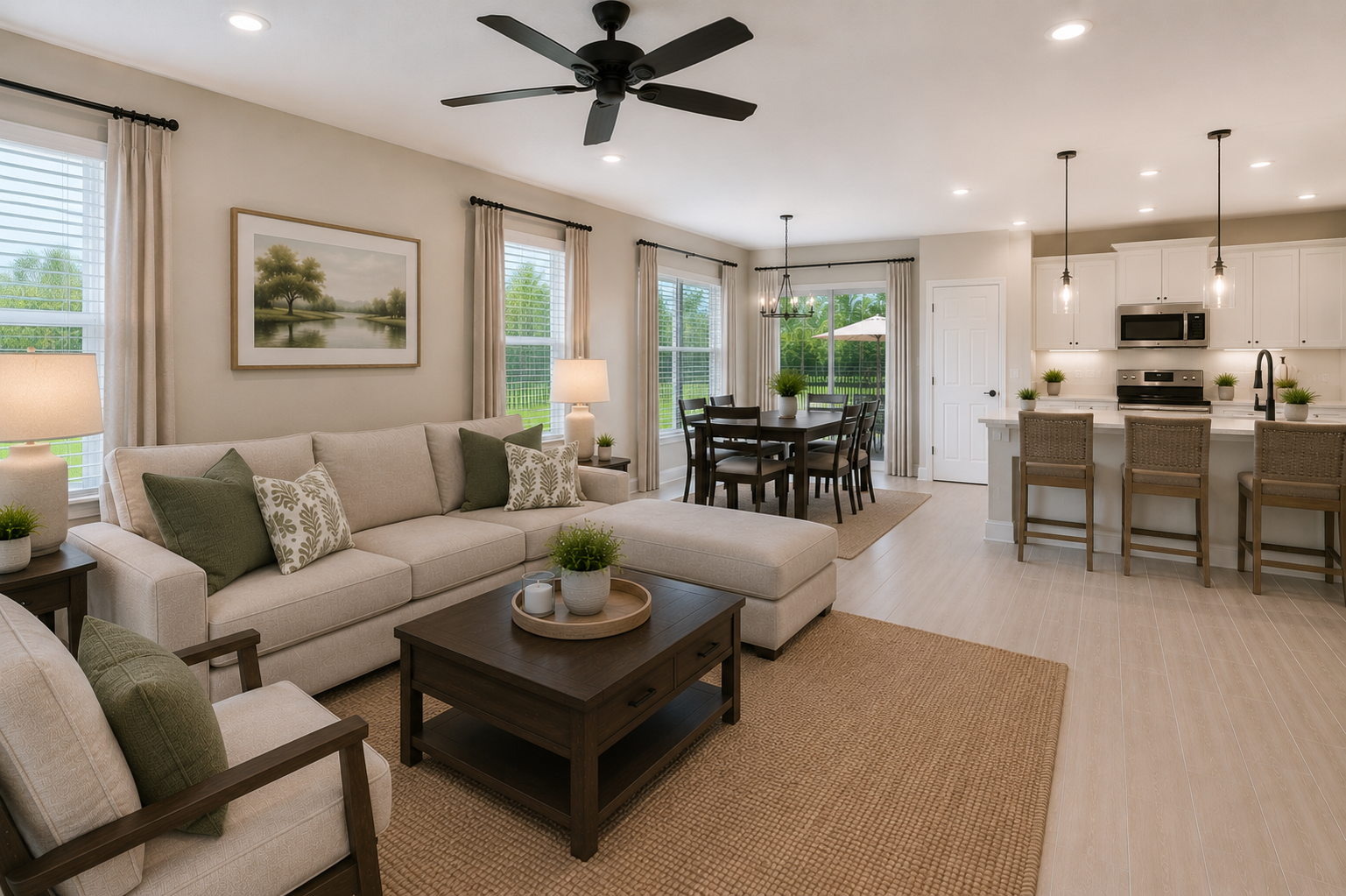 Professionally photographed residential living room
