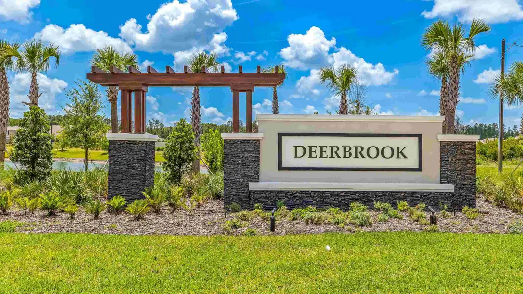 Residential community entrance and amenities