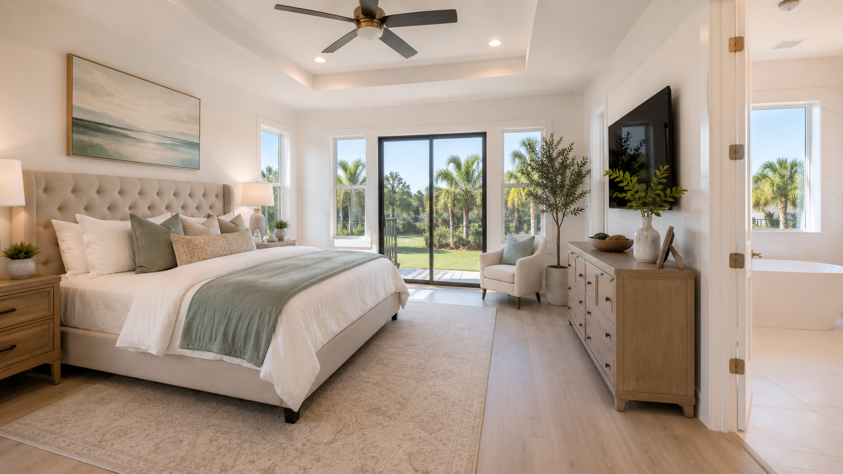Primary bedroom viewpoint for a 360 virtual tour