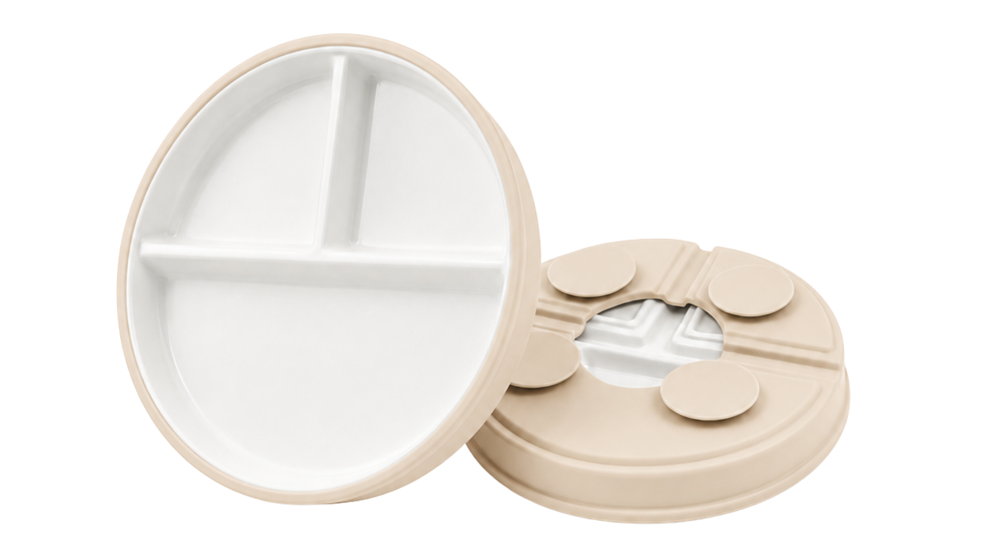 First Bite ceramic baby plate with removable silicone sleeve