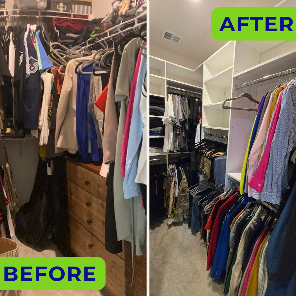 Captain Closet before and after transformation 1
