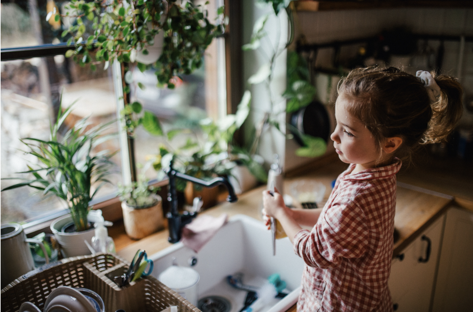 Child washing up
