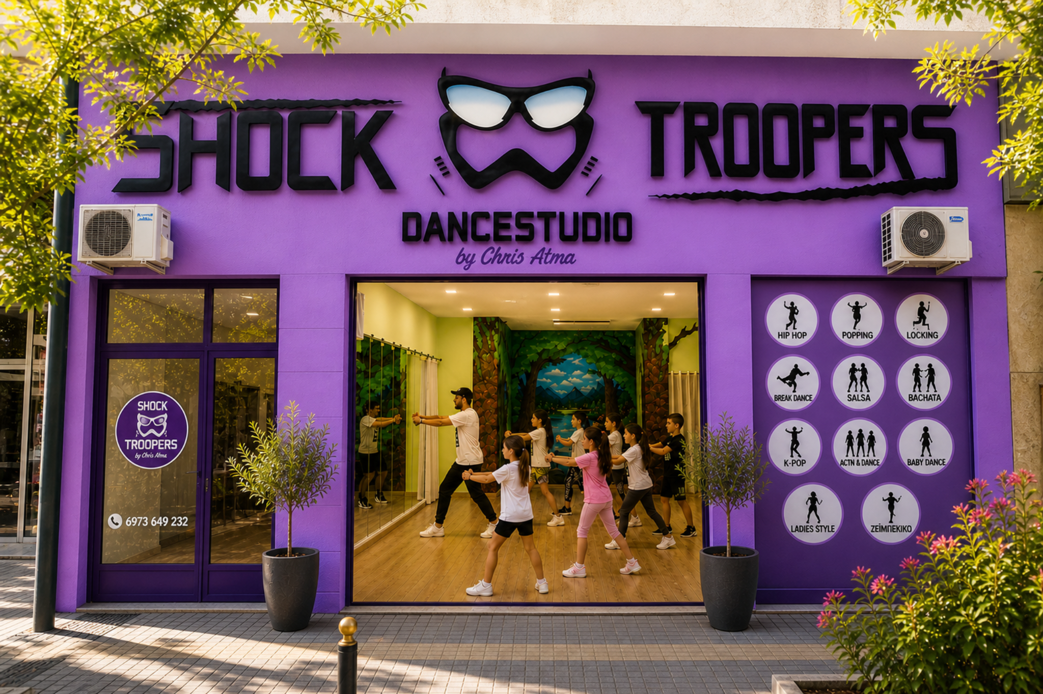 Shock Troopers - εξωτερική όψη χώρου, Σέρρες