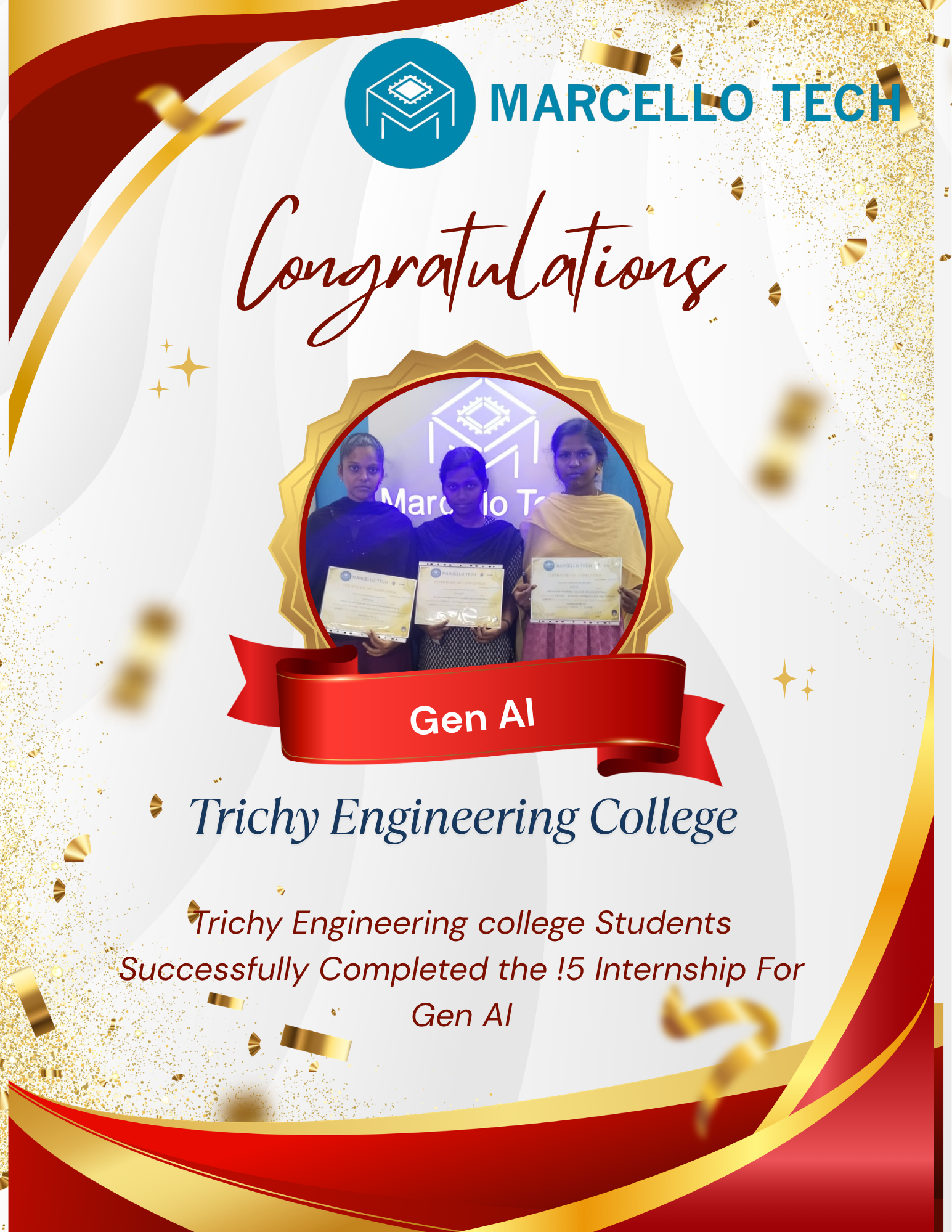Marcello Tech internship certificate 6