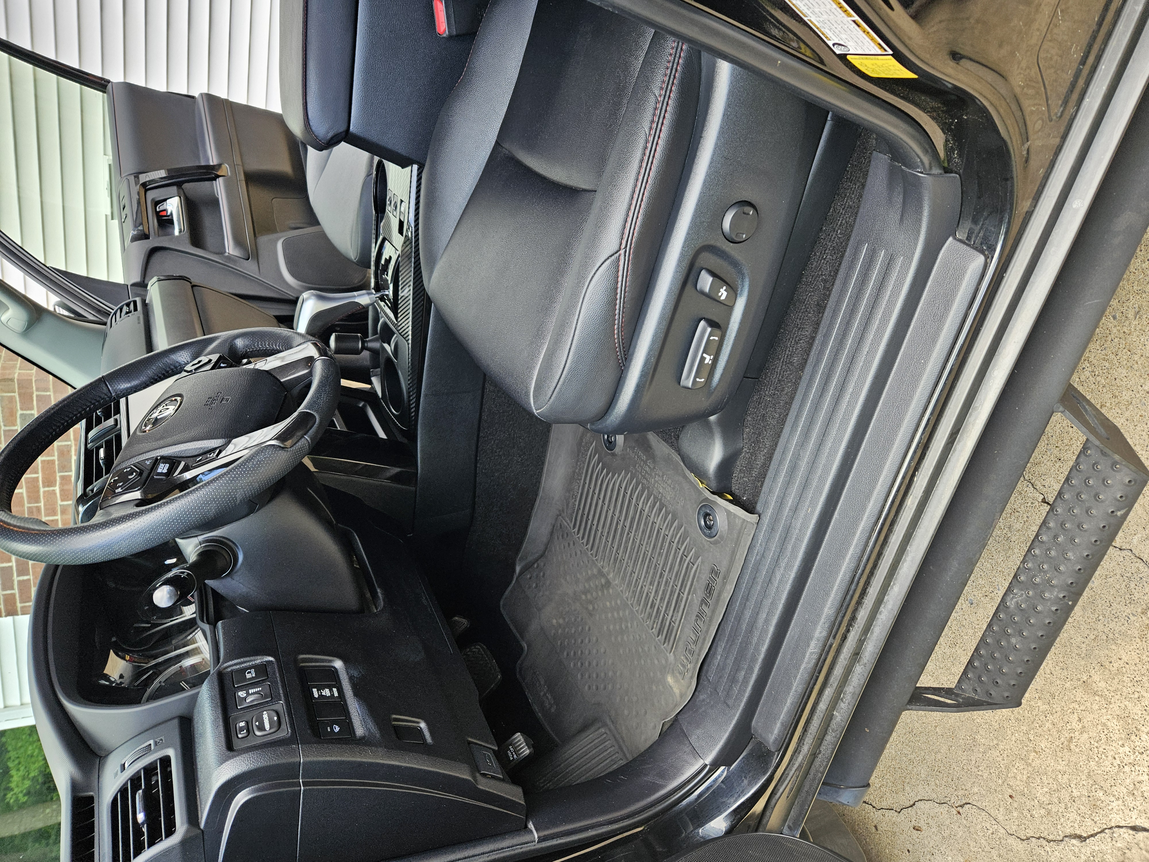 Car interior before detailing