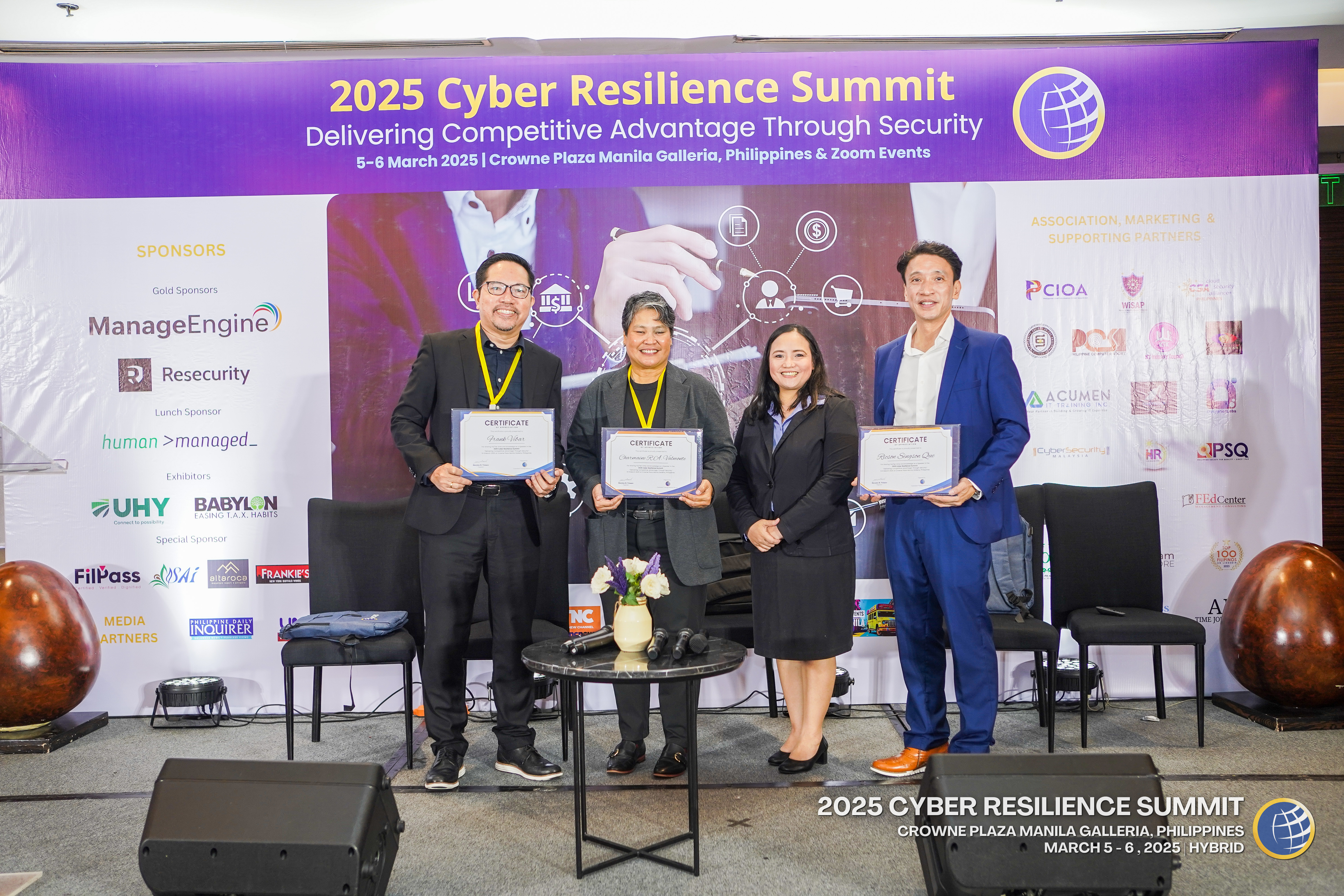 Speakers and attendees at a past summit