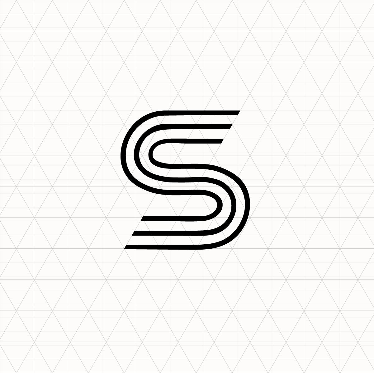 Le symbole S du Sillage construit sur sa grille de proportions