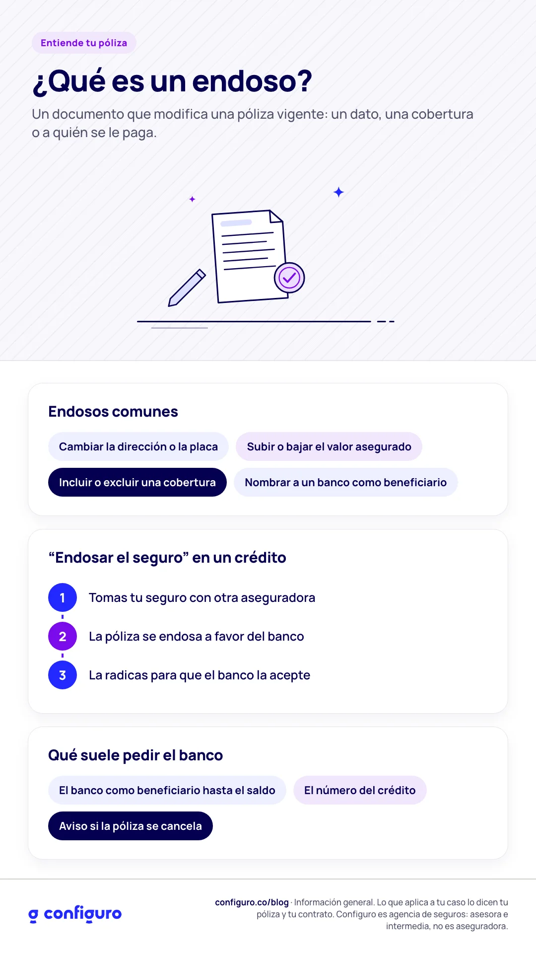 Infografía: ¿Qué es un endoso? Infografía: ¿Qué es un endoso?