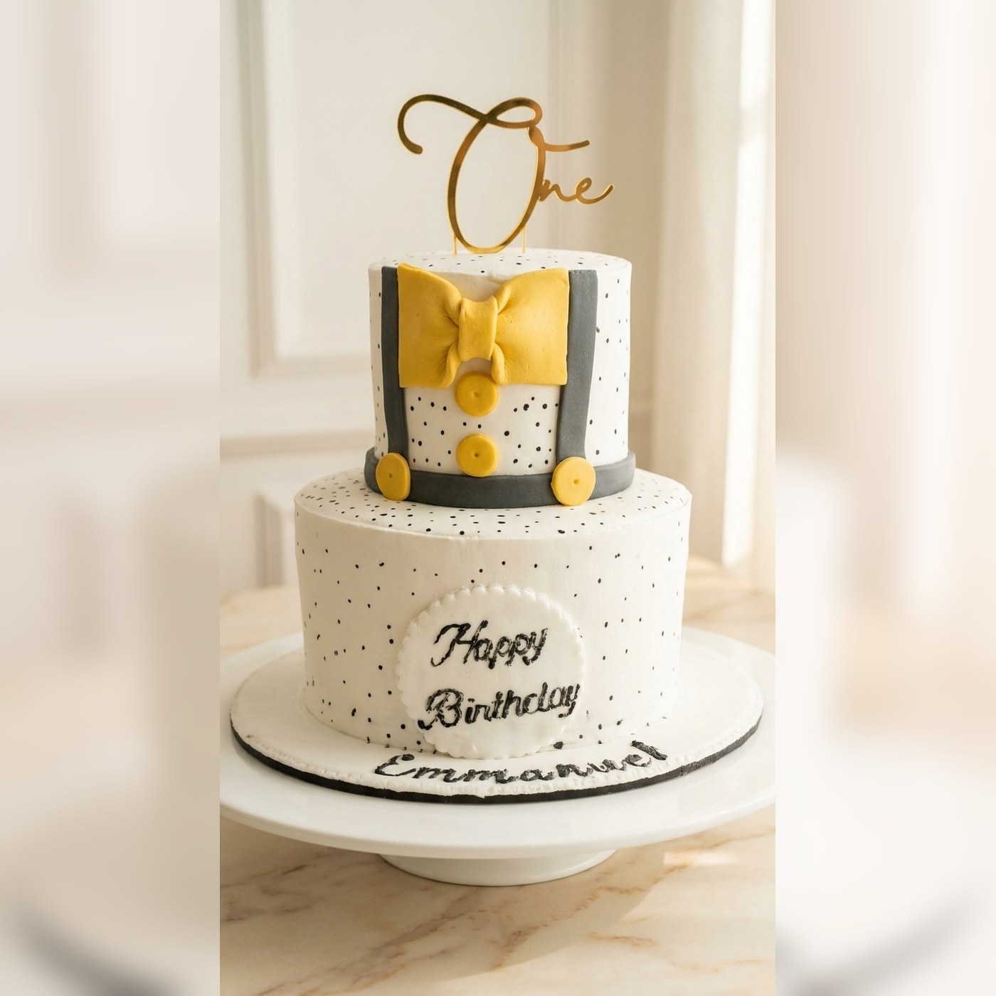 Tiered Bow Celebration Cake by Simshine Cakes