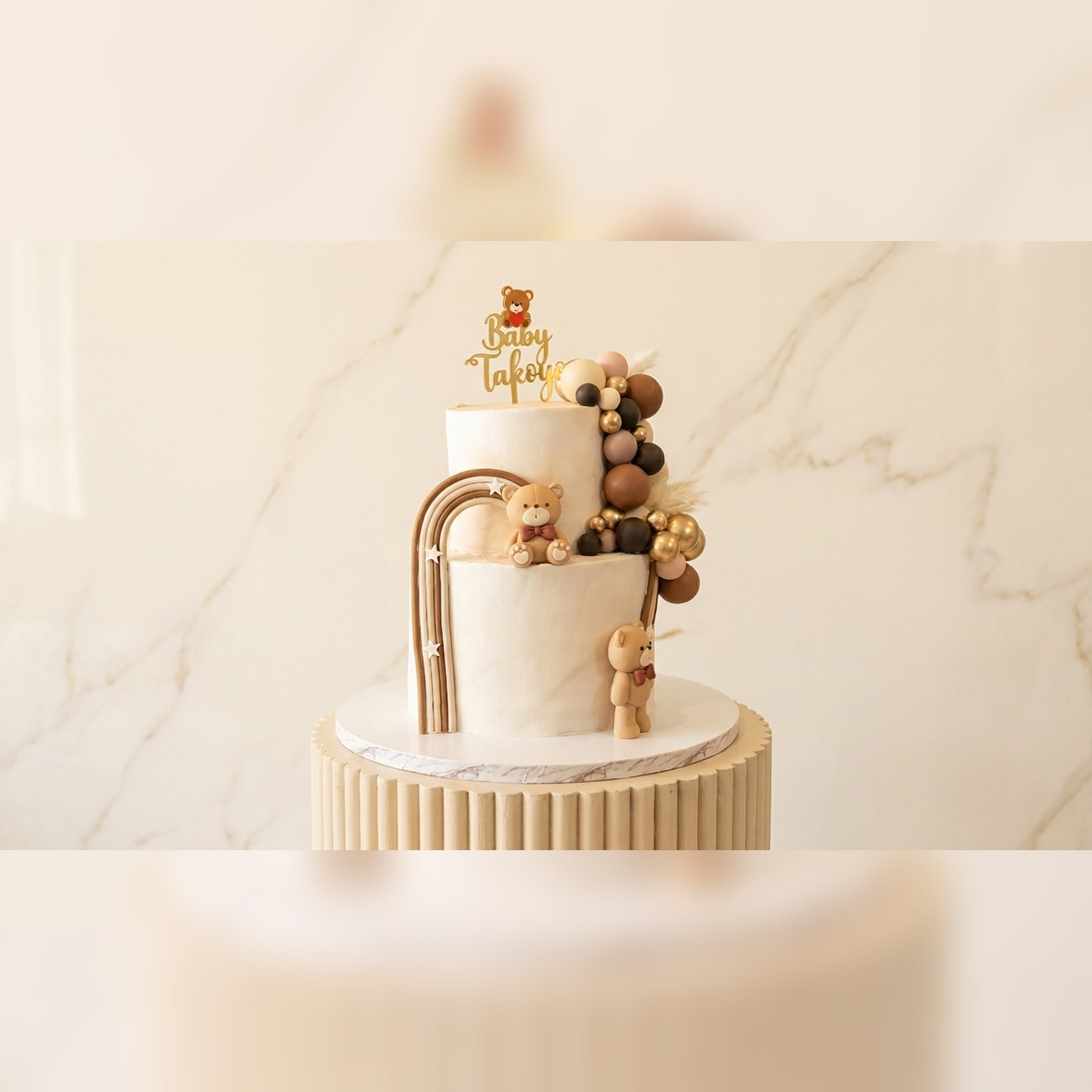 Beary Sweet Baby Shower Cake by Simshine Cakes