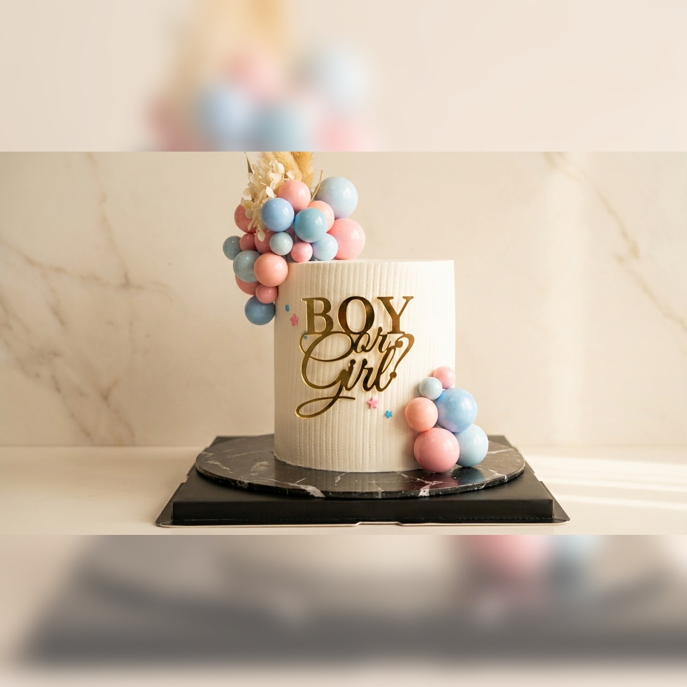 Blue Baby Shower Cake