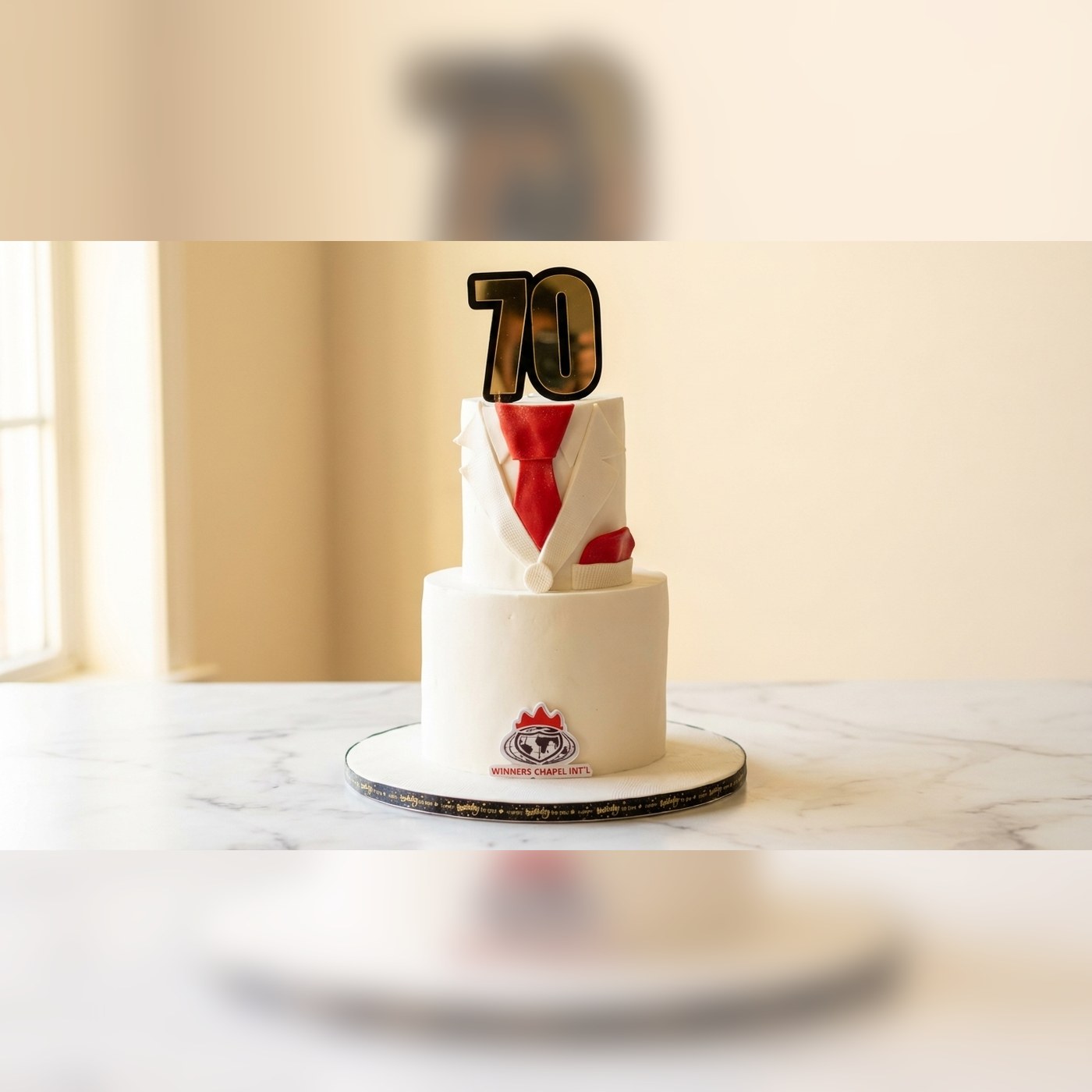 White Luxe Birthday Cake
