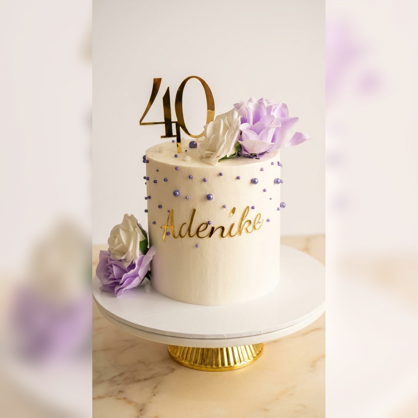 Gold Milestone Cake