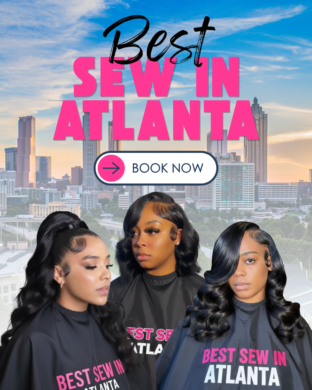 Sew ins near Atlanta Best sew in Atlanta Sew in hair salon Atlanta Sew in installation near me Professional sew in stylist Atlanta Hair weave installation Atlanta