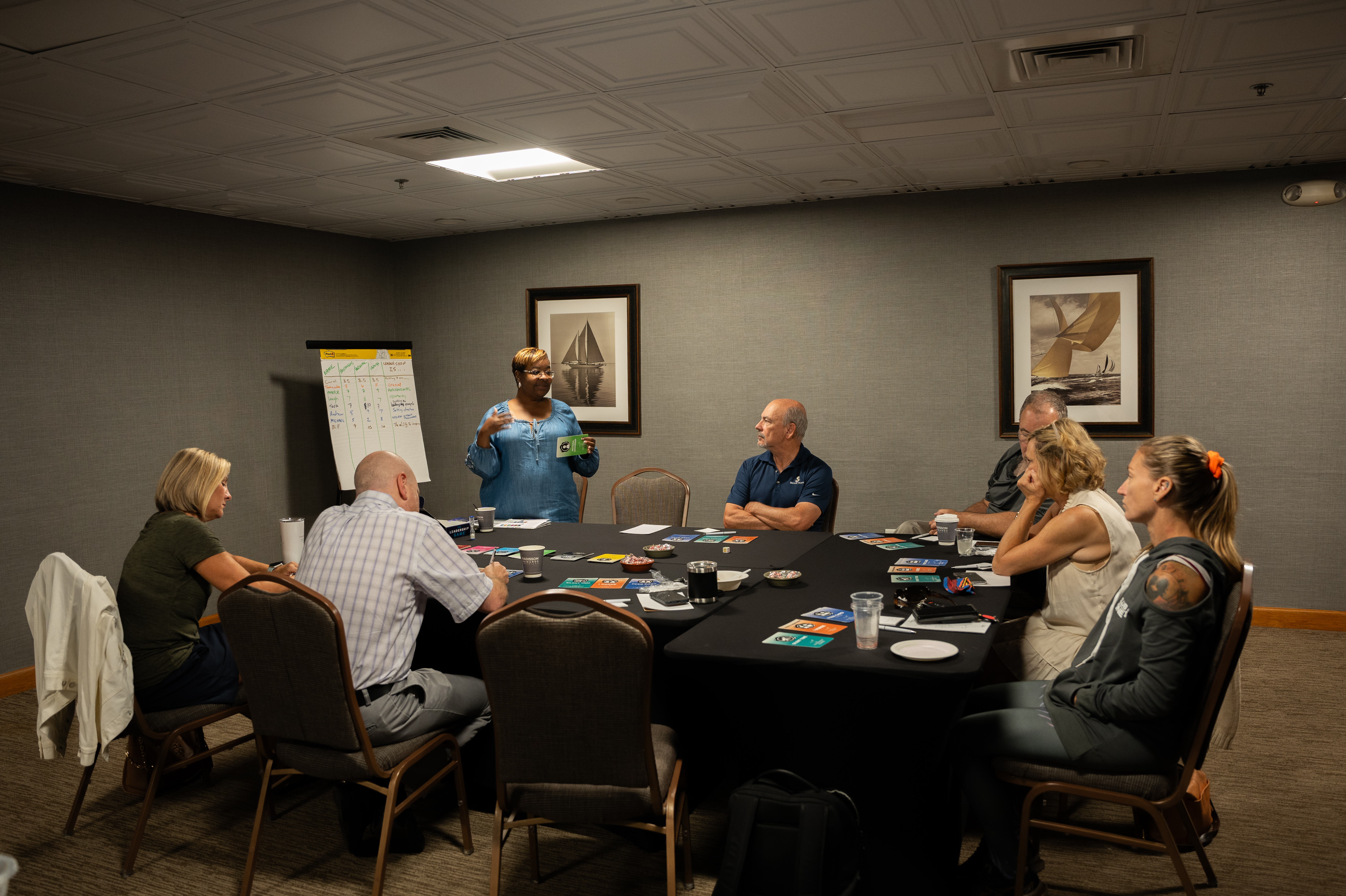 Tameaka Shelton leading a leadership development session with business professionals