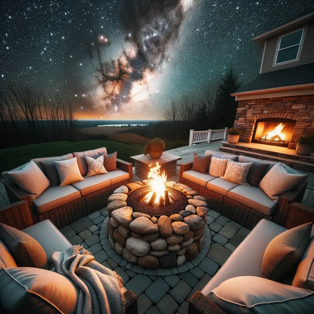 Warmth and Elegance: The Dual Charm of Firepits and Fireplaces