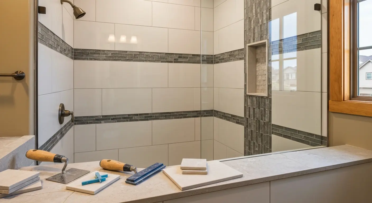 Tile shower surround