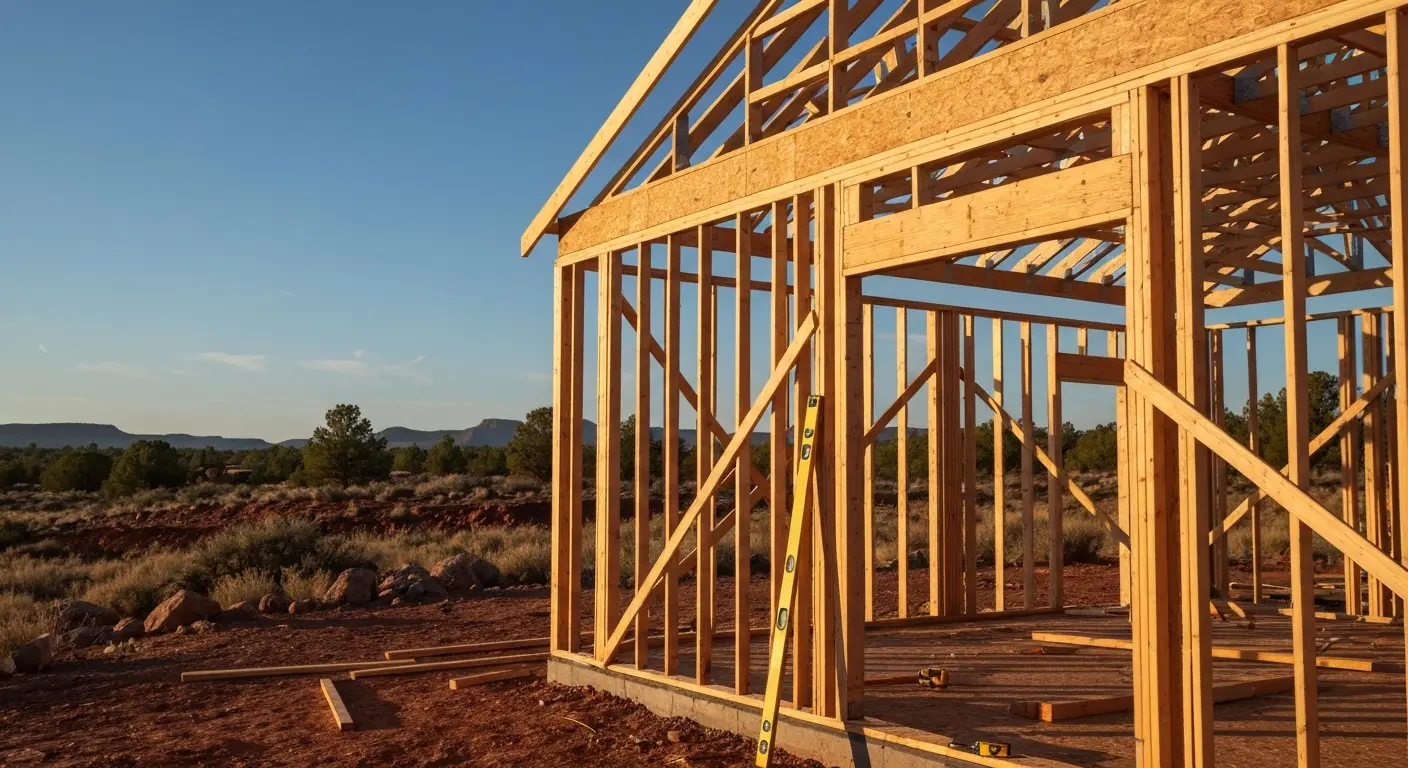 Custom home construction site