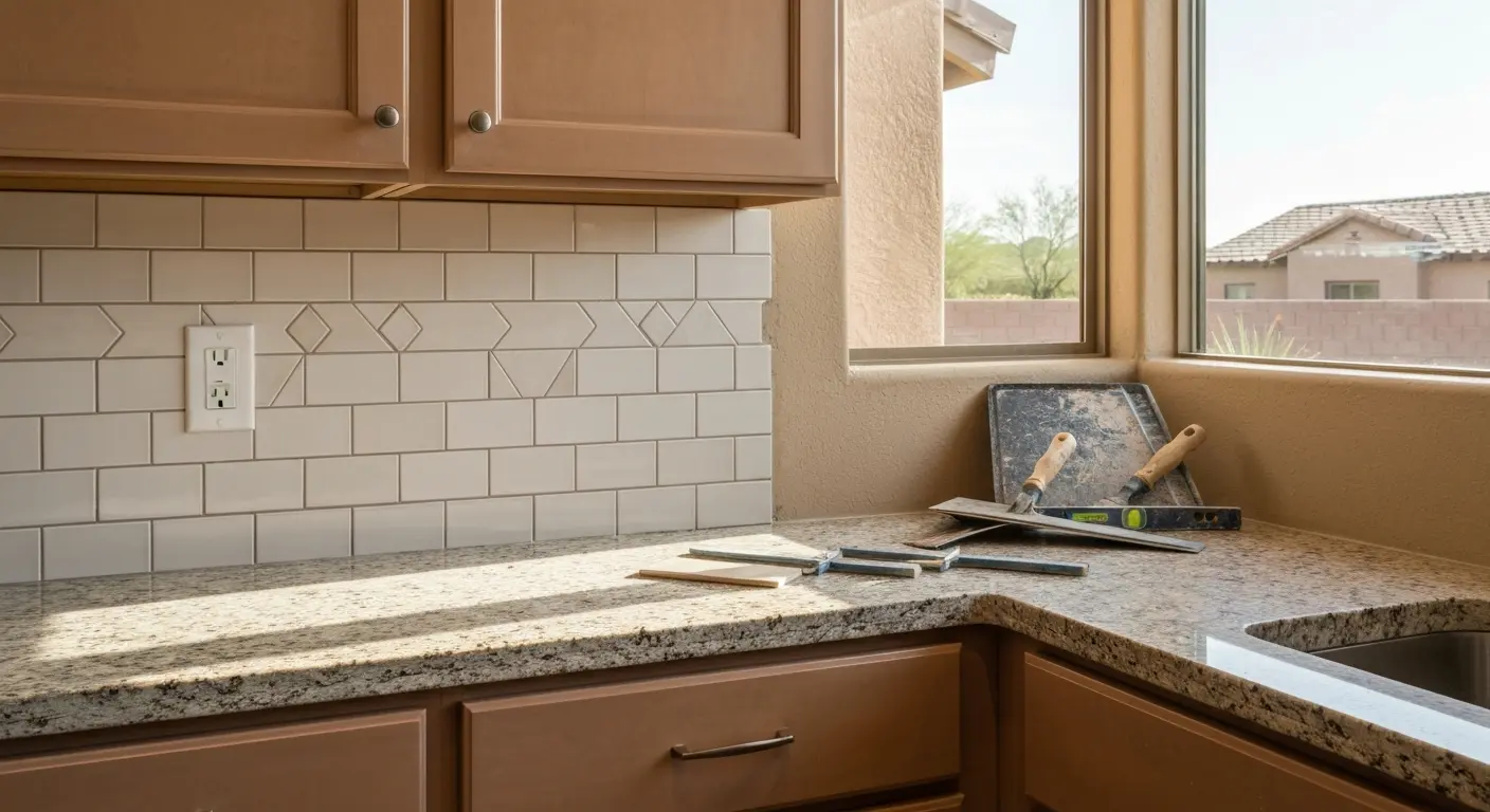 Kitchen backsplash installation Scottsdale