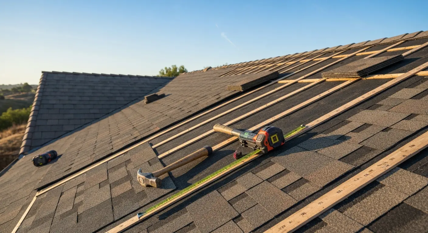 Roof repair work
