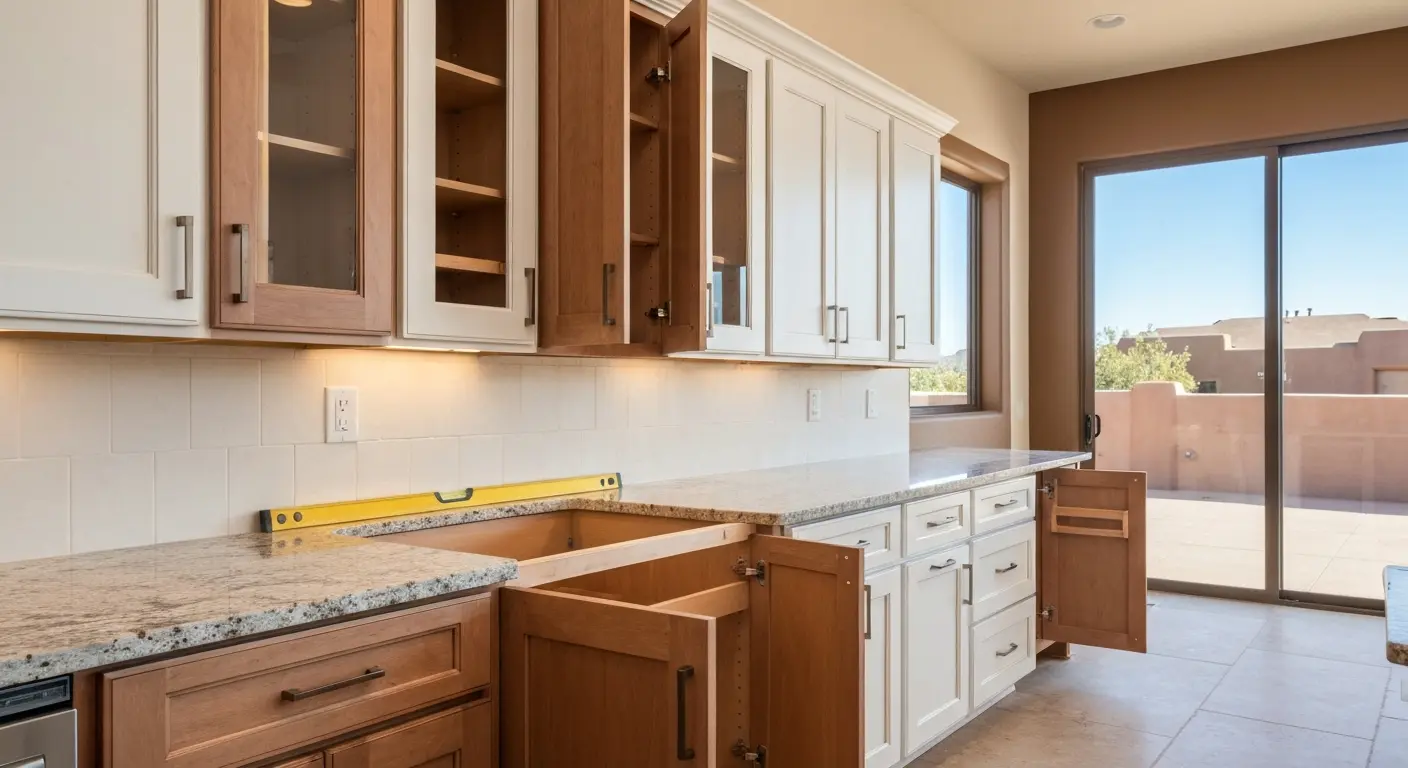 Custom kitchen cabinet installation