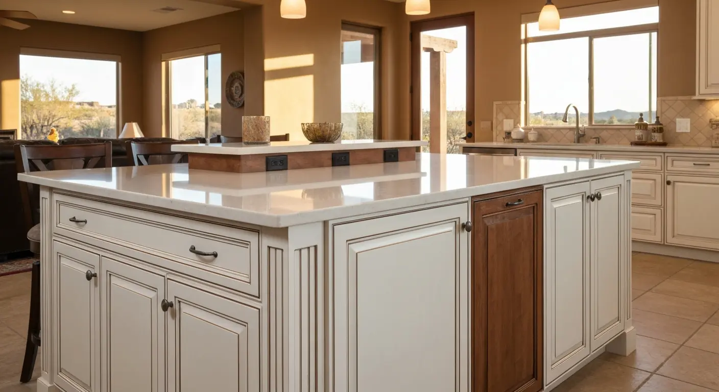 Kitchen island installation
