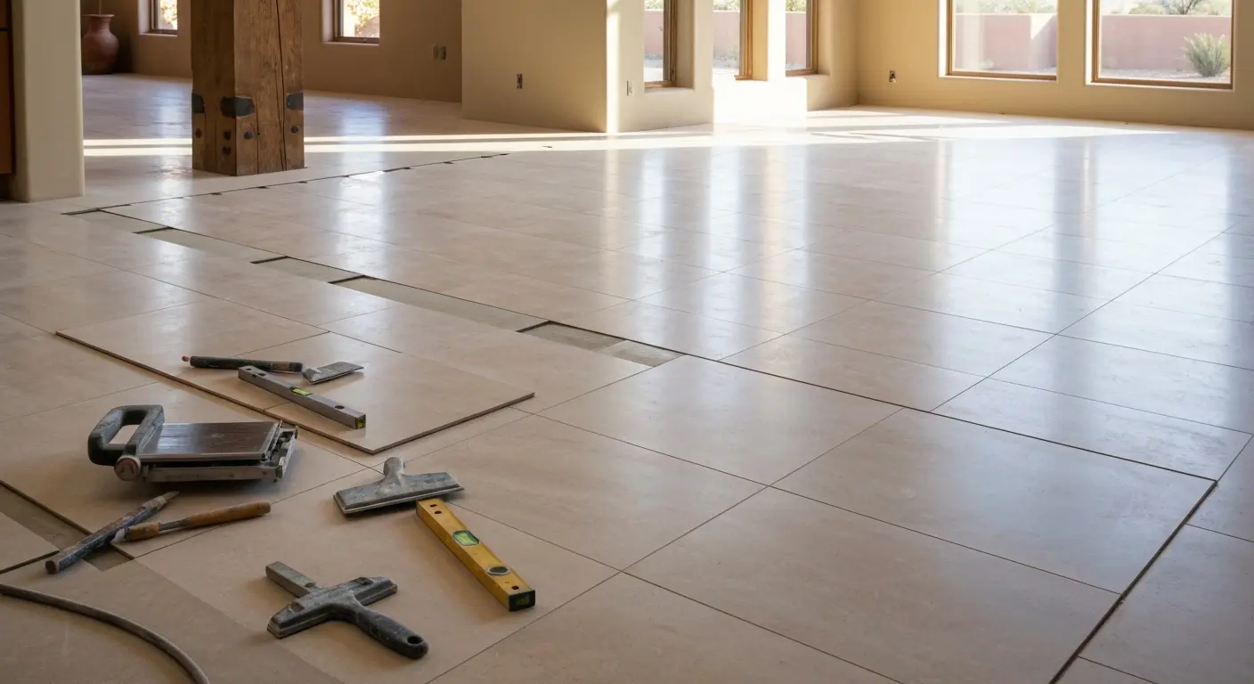 Kitchen floor installation