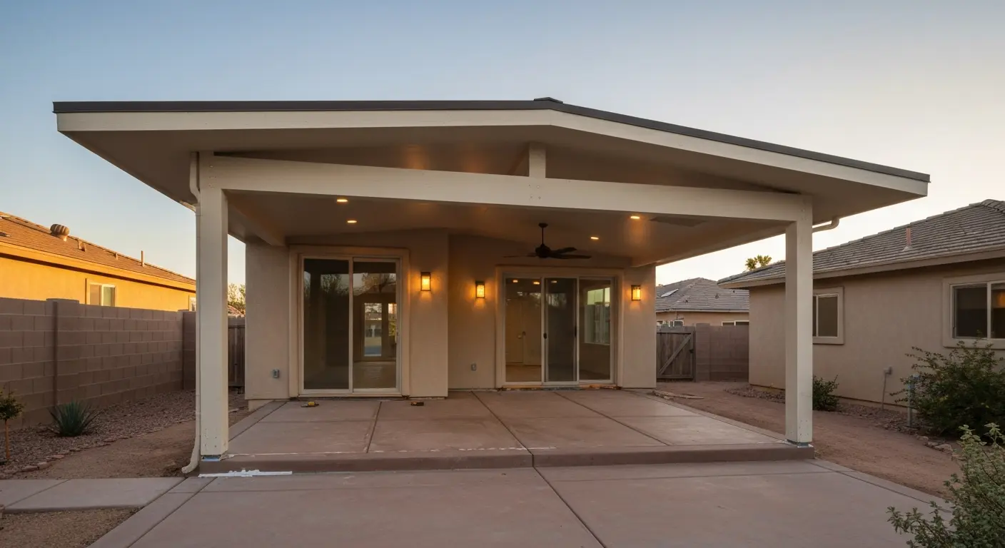 Covered patio addition