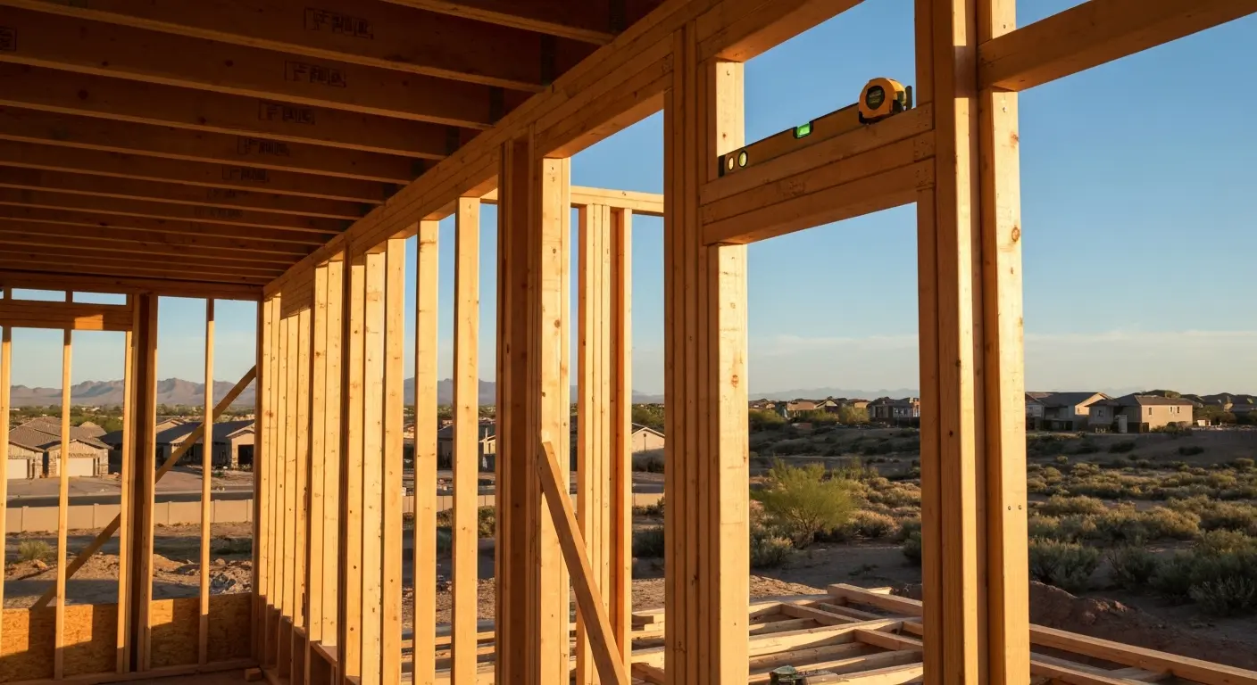 Custom home under construction in Buckeye
