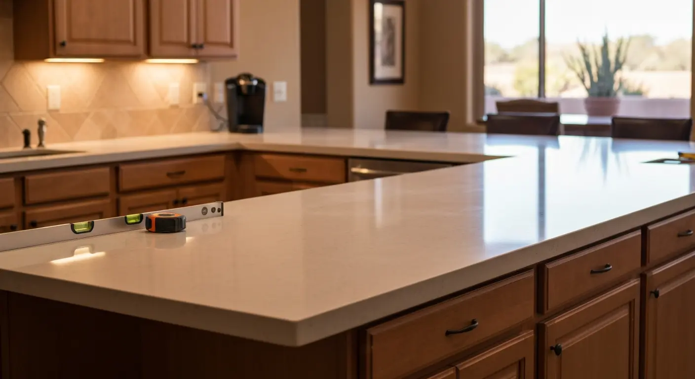 Kitchen countertop installation