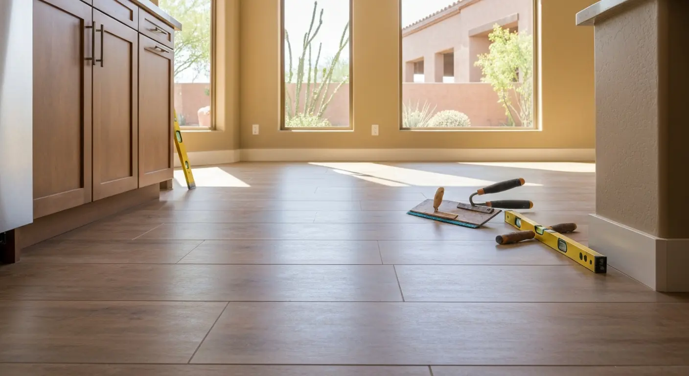 Kitchen flooring installation