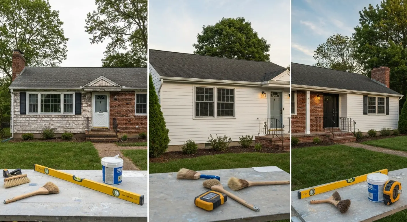 Home renovation before and after