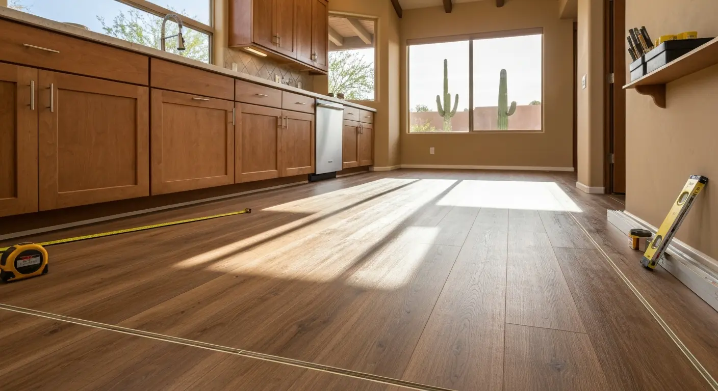 Luxury vinyl kitchen flooring