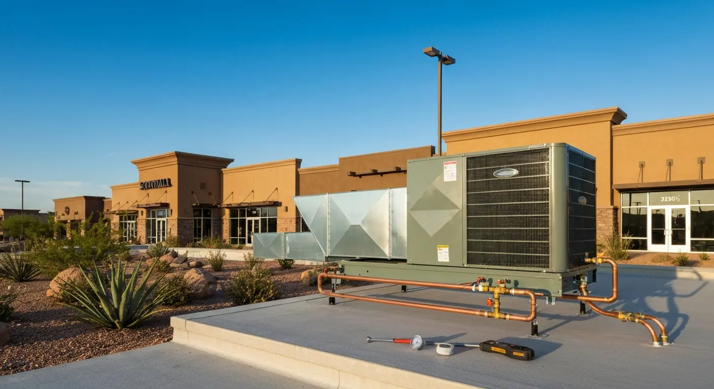 Commercial HVAC system installation