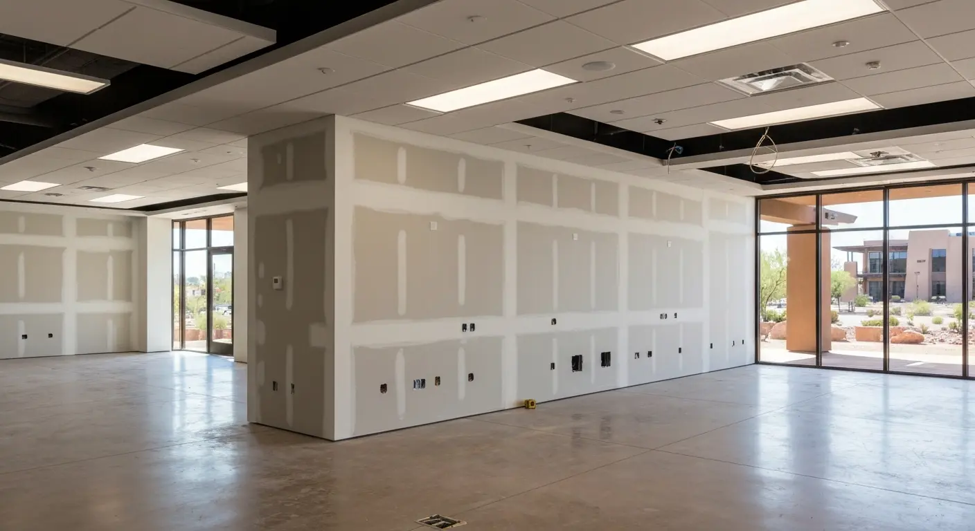 Full tenant build-out in commercial space