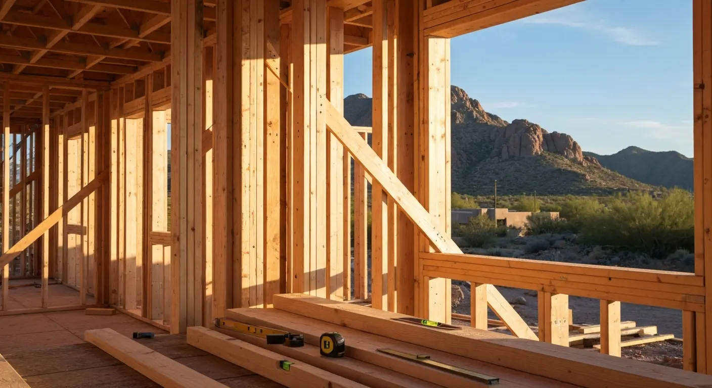 Home framing project in Anthem neighborhood