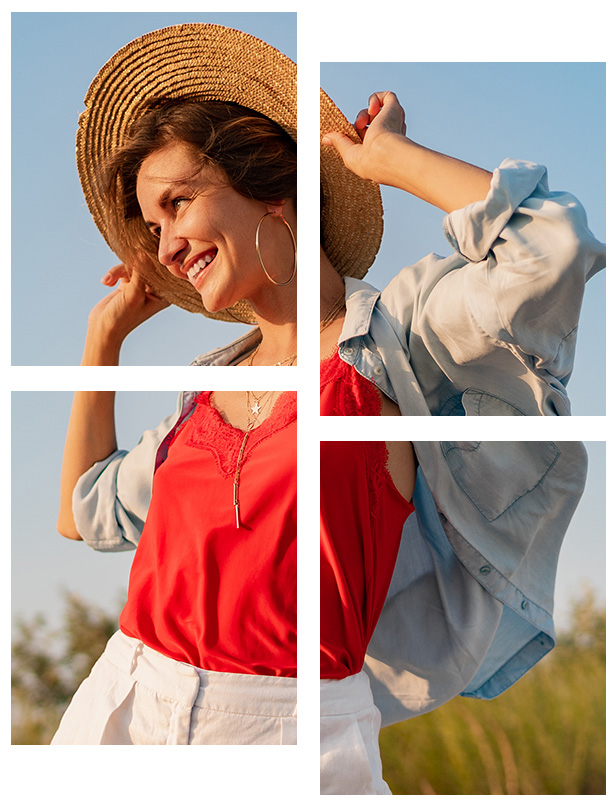 Stylish Woman on the Beach