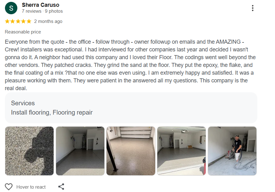 5-star customer review